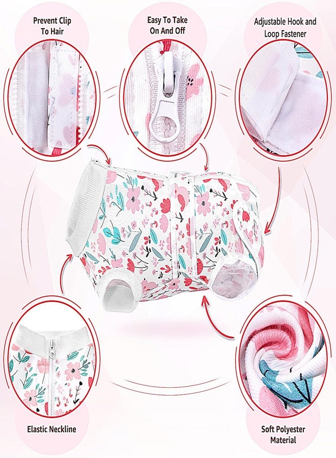 Lukovee Recovery Suit for Dogs, Zipper On Dog Surgery Suit for Female Male Dog, Onesies Bodysuit Prevent Licking Spay Abdominal Wounds Bandages E-Collar Alternative (Pink, M) - Image 2